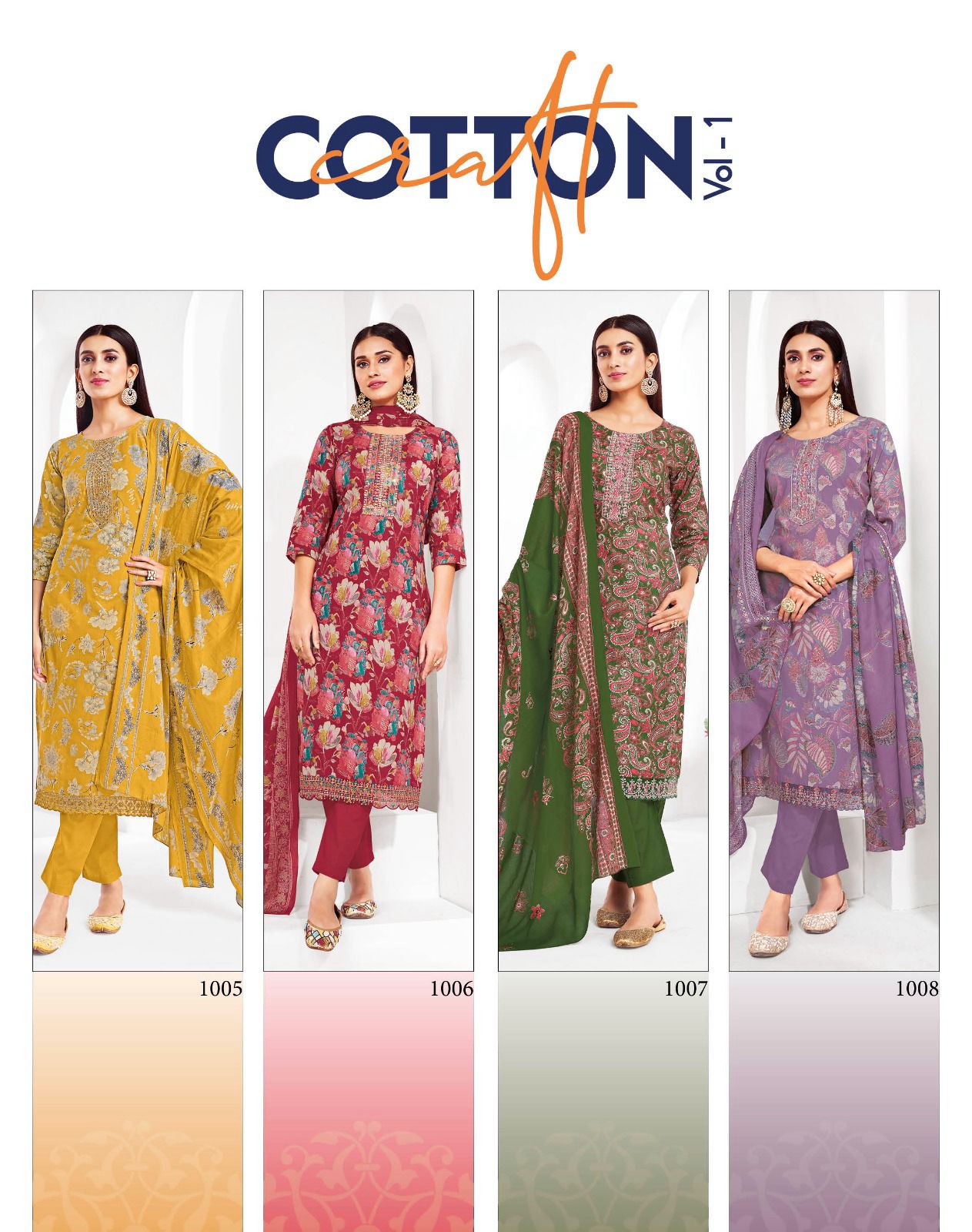 Cotton Craft Vol 1 By Radhika Cotton Kurti With Bottom Dupatta Wholesale Online
